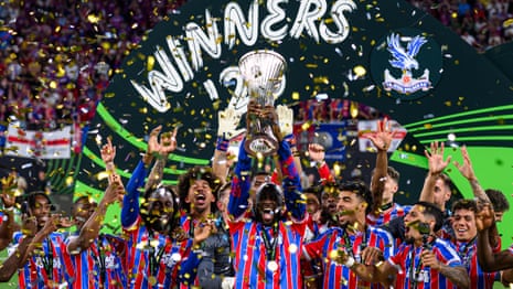 ‘Full party mode’: Crystal Palace react to their Conference League triumph – video