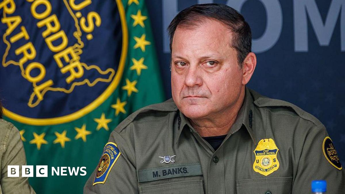 Michael Banks in uniform with his Customs and Border Patrol badge