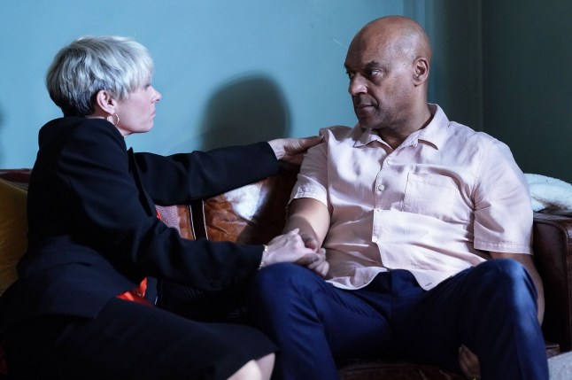 Nicola speaks to George in EastEnders