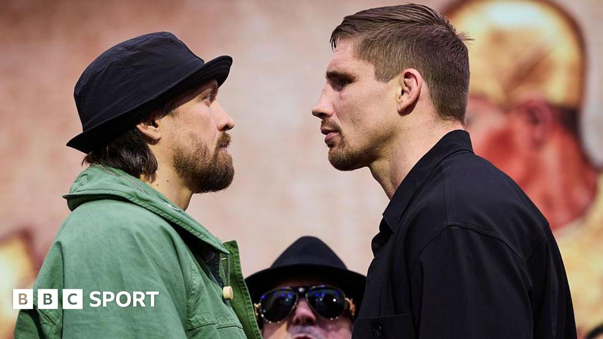 Oleksandr Usyk and Rico Verhoeven face off