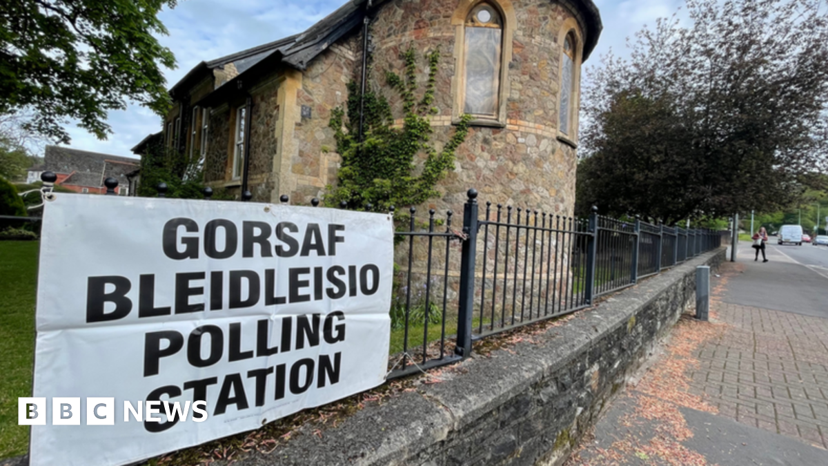 A polling station in Radyr, Cardiff