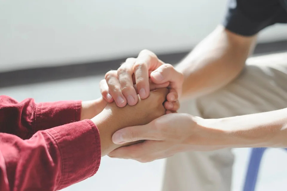 Holding hands