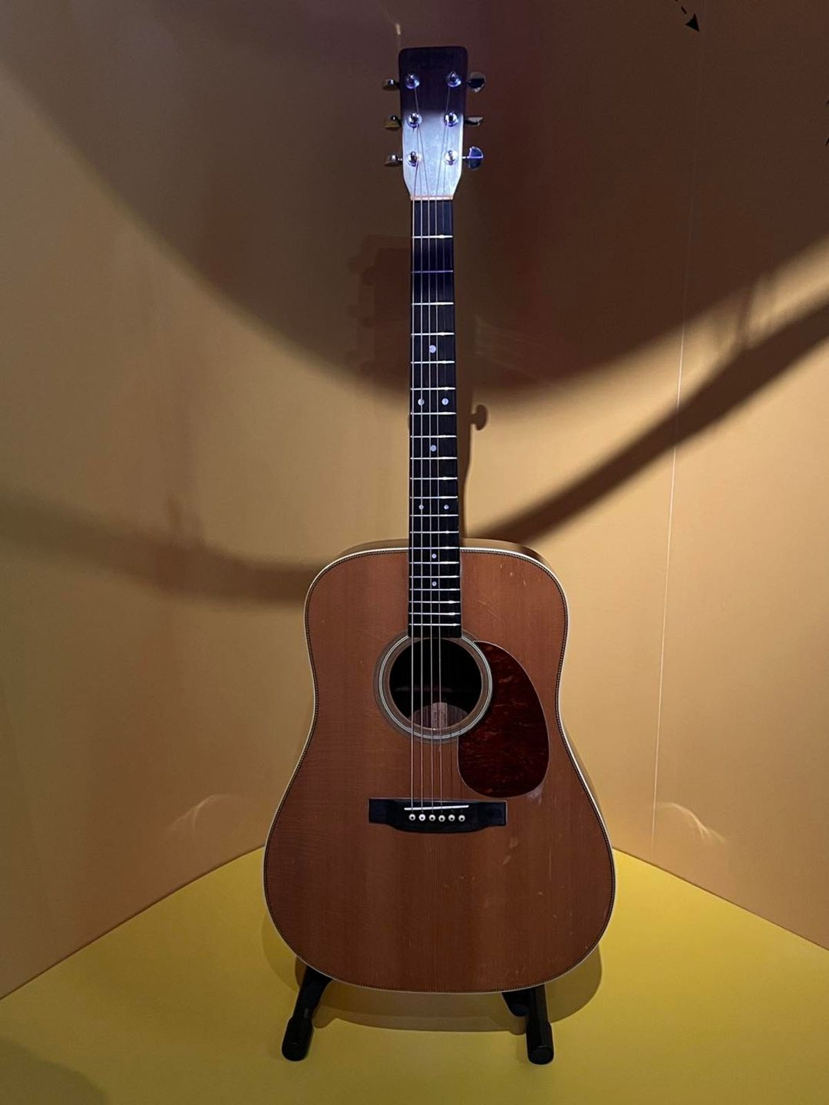 The 1975 Martin D-35 acoustic guitar used by Freddie to compose Queen's first US chart topper Crazy Little Thing Called Love in 1979.