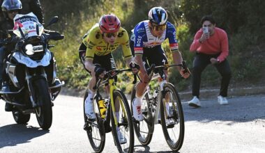 VILA-SECA, SPAIN - MARCH 25: (L-R) Jonas Vingegaard of Denmark and Team Visma