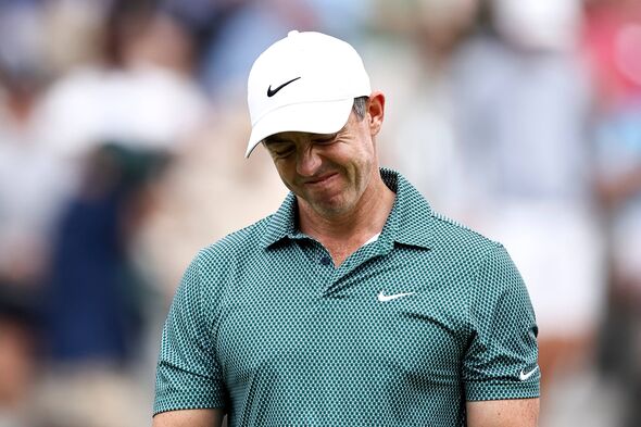 Rory McIlroy reacts to a missed putt Rory McIlroy reacts to a missed putt