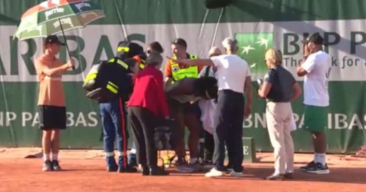 French Open star suffers horror fall and bursts into tears as paramedics rush to court | Tennis | Sport