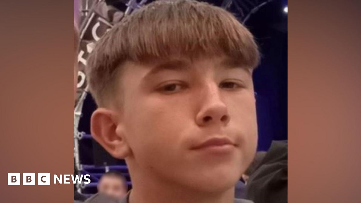 A teenager with short brown hair looks at the camera.