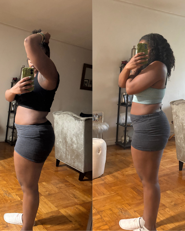By the end of my four-week fitness experiment, my body felt stronger, and I noticed I had less back fat and a more toned core.