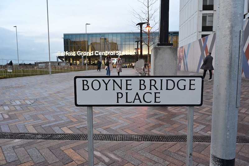 A key link road in Belfast city centre has been reopened more than a year after it was closed during work around the new Grand Central bus and train station.
Durham Street, which links Sandy Row with Grosvenor road, was closed in October 2024 to accommodate the demolition of the Boyne Bridge.
It reopened at 08:00 GMT allowing traffic to flow along the route once more.
Picture By: Arthur Allison/Pacemaker Press.