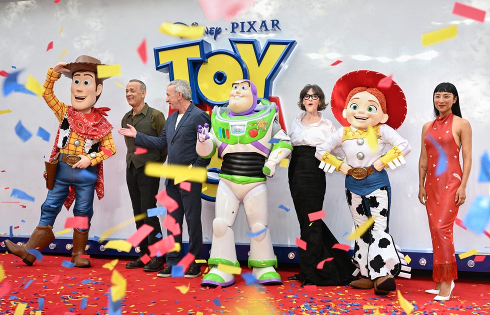 Woody, Tom Hanks, Tim Allen, Buzz Lightyear, Joan Cusack, Jessie, Greta Lee woody tom hanks tim allen buzz lightyear joan cusack jessie greta lee