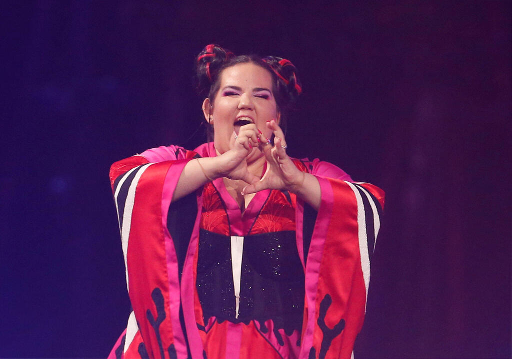 Netta Barzilai at Eurovision 2018 (Photo: Reuters) נטע ברזילי באירוויזיון 2018