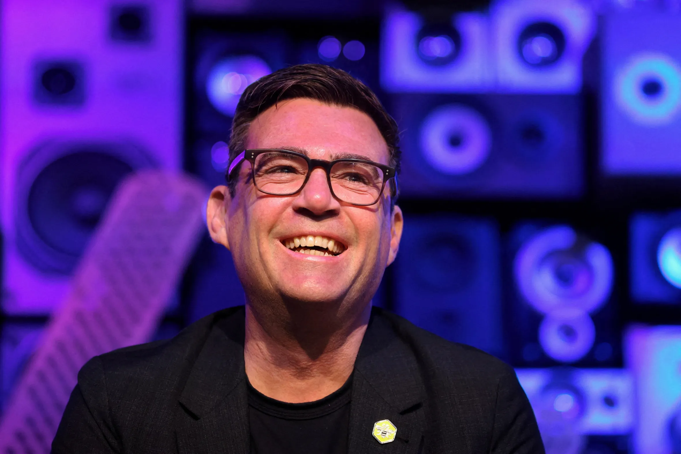 Mayor of Greater Manchester Andy Burnham smiling.