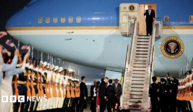 Donald Trump lands in China for high-stakes meeting with Xi Jinping - live updates