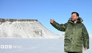 Vice-President JD Vance tours the US military's Pituffik Space Base in Greenland on March 28, 2025
