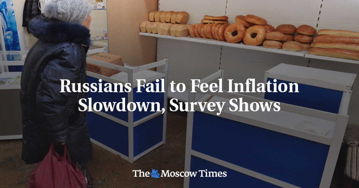 Russians Fail to Feel Inflation Slowdown, Survey Shows