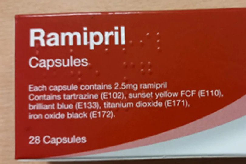 Image of ramipril packaging