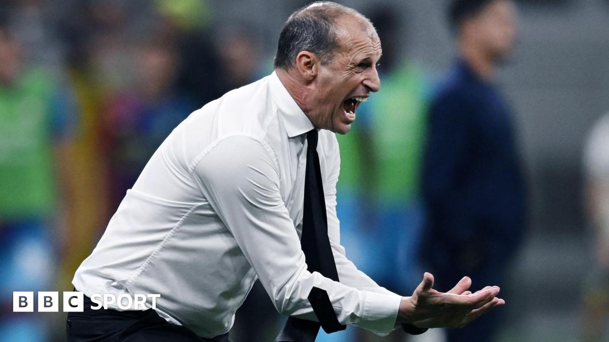 AC Milan head coach Massimiliano Allegri reacts during the Serie A match against Cagliari