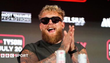 Jake Paul at a news conference in 2024