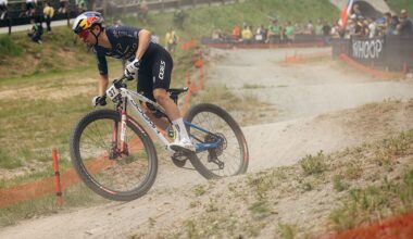 Tom Pidcock of Great Britain competes in the UCI Mountain Bike World Championships Cross Country XCC Men Elite on May 23, 2026 in Nove Mesto Na Morave, Czech Republic. (Photo by Piotr Staron/Getty Images)