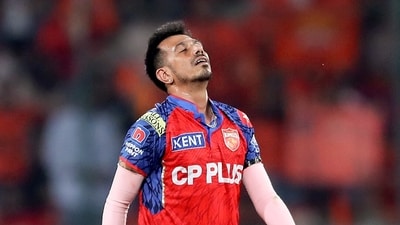 Punjab Kings' Yuzvendra Chahal reacts (ANI Picture Service)
