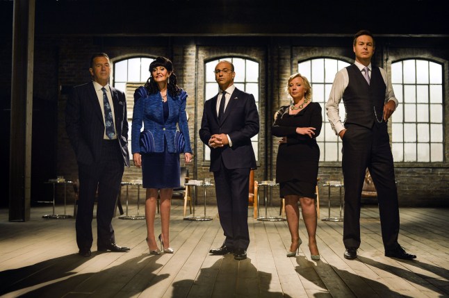 Television Programme: Dragons' Den with Duncan Bannatyne, Hilary Devey, Theo Paphitis, Deborah Meaden and Peter Jones. TX: 09/09/2012 - Episode: n/a (No. n/a) - Embargoed for publication until: n/a - Picture Shows: - (C) BBC - Photographer: Andy Farrington
