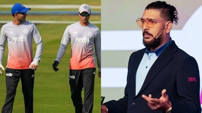 Yuvraj Singh pulled Shubman Gill and Abhishek Sharma's legs. (PTI Images)