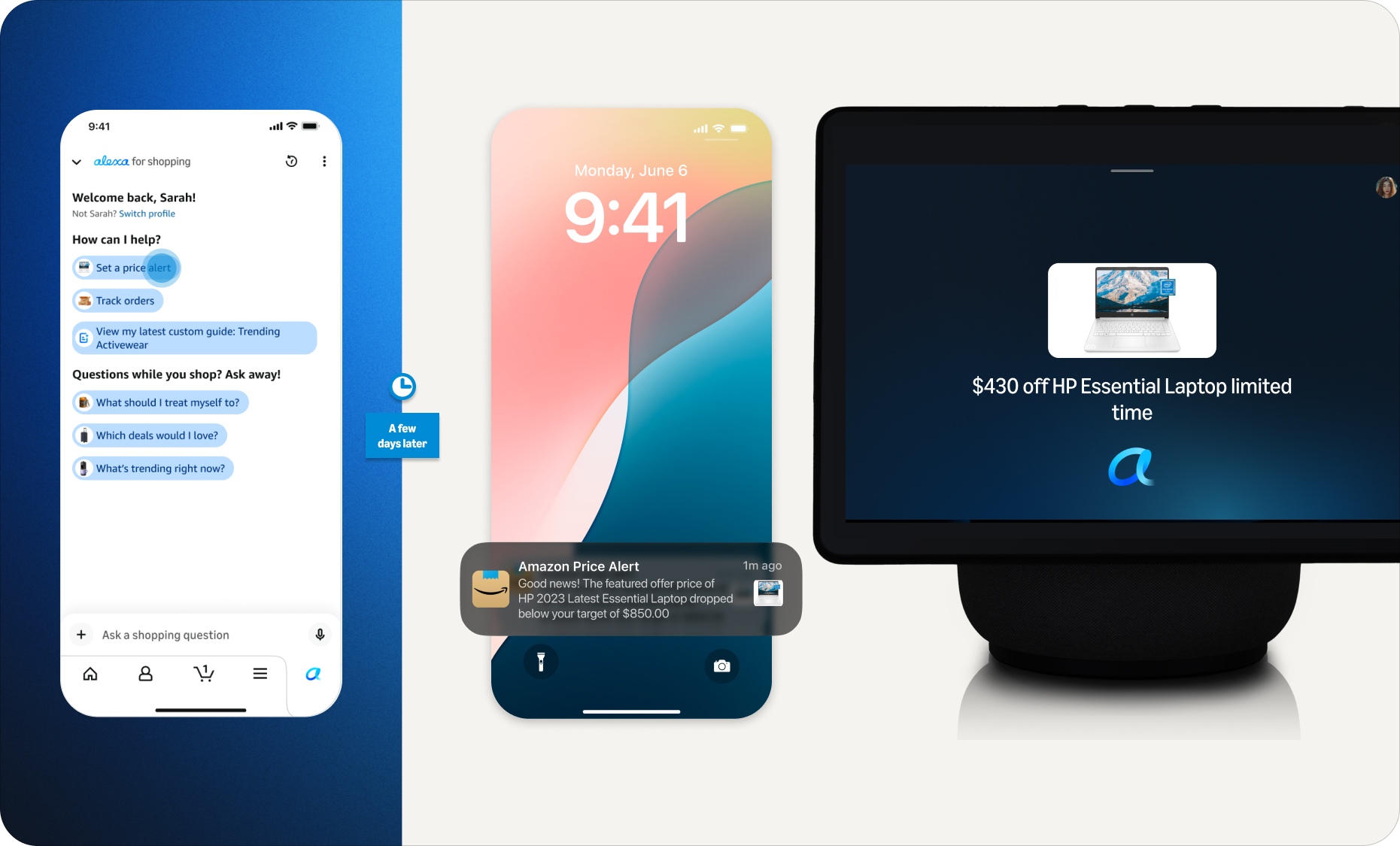 Alexa for Shopping is accessible across mobile, desktop, and Echo Show devices.
