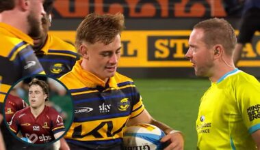Ruben Love hilariously admonished by Test ref in Super Rugby Pacific