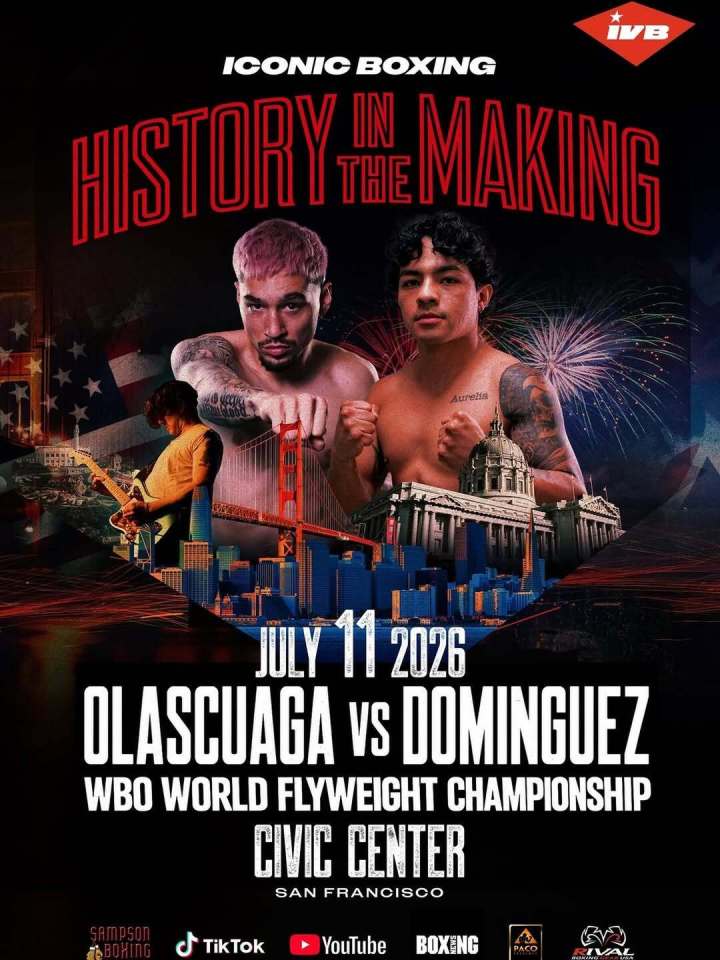 Olascuaga vs Dominguez goes down on July 11 in San Francisco