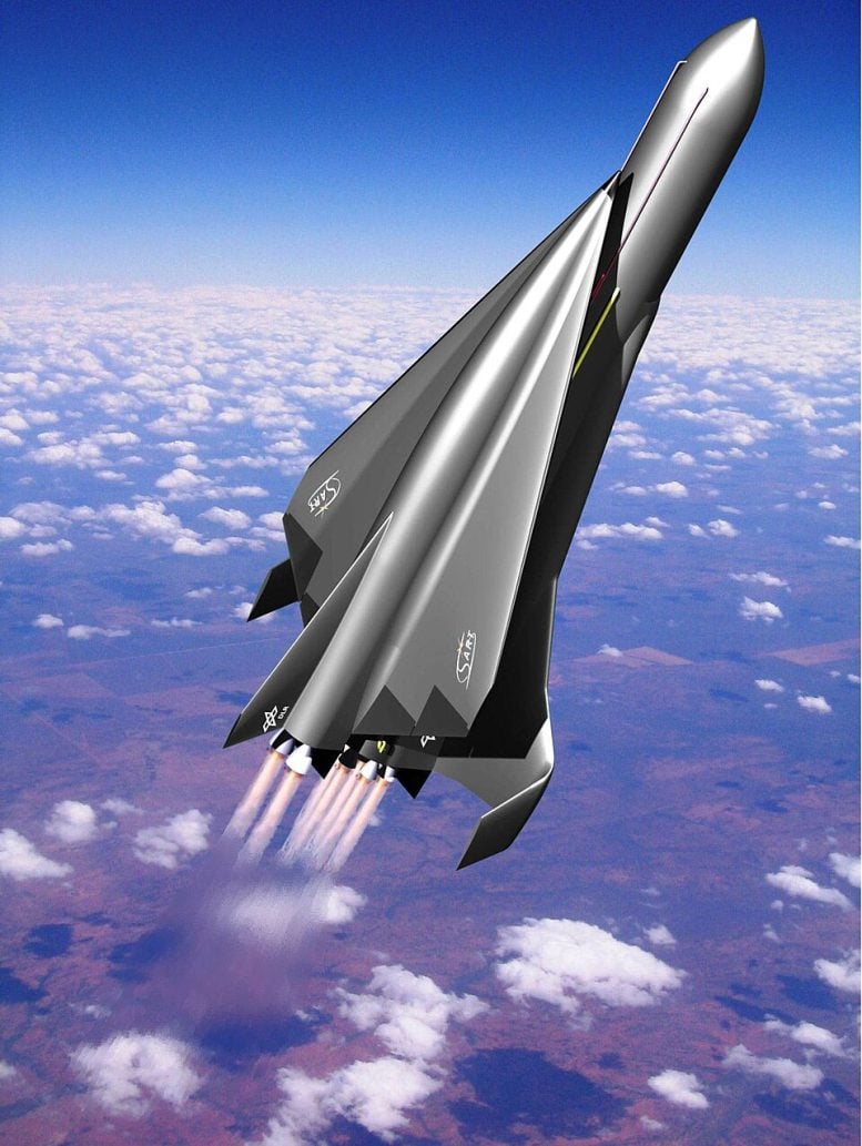 Artist’s Impression of the SpaceLiner Full Configuration During the Ascent Phase