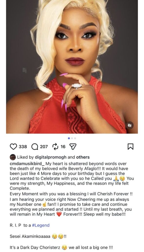 Eugene's Instagram tribute to Beverly Eugene's Instagram tribute to Beverly