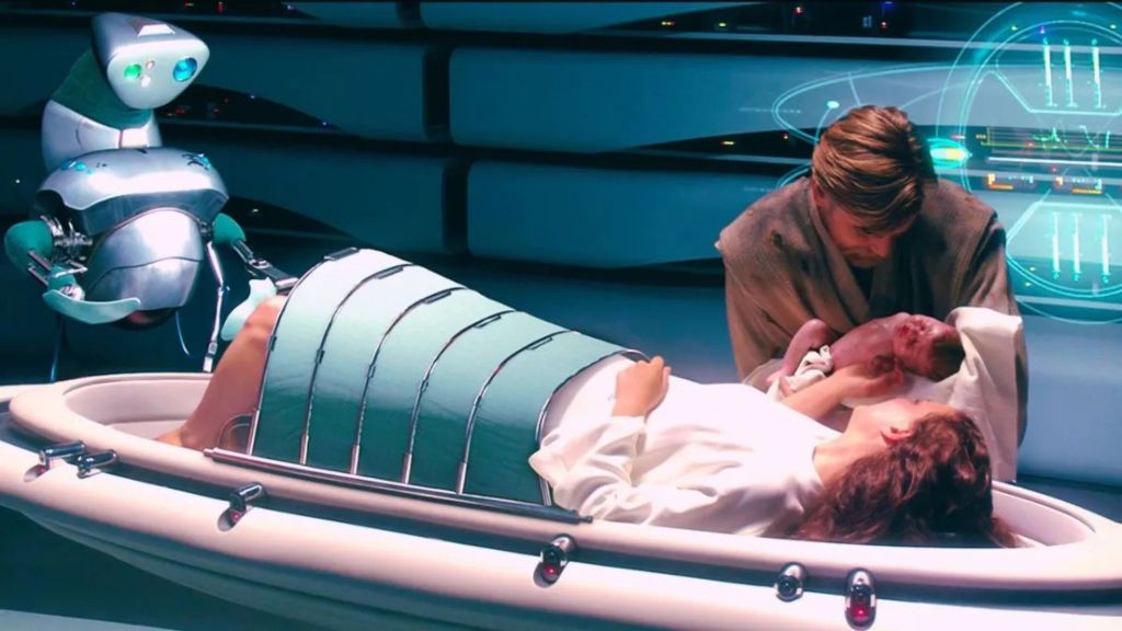 Padme Amidala and Obi-Wan Kenobi in Revenge of the Sith