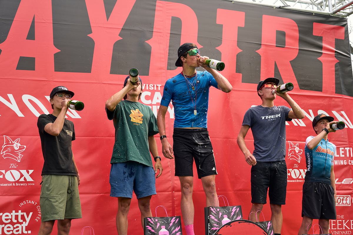 Open men's division podium