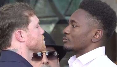 Canelo and Christian Mbilli exchange tense words during first face off: “You’ll regret this”