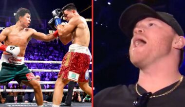 Canelo watches on as Jaime Munguia wins his old world title