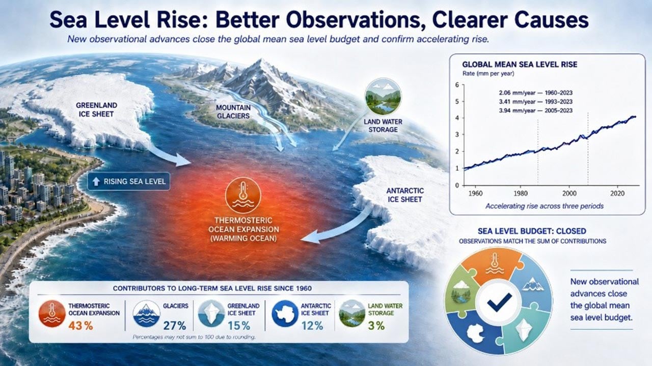 Causes of Sea Level Rise Infographic