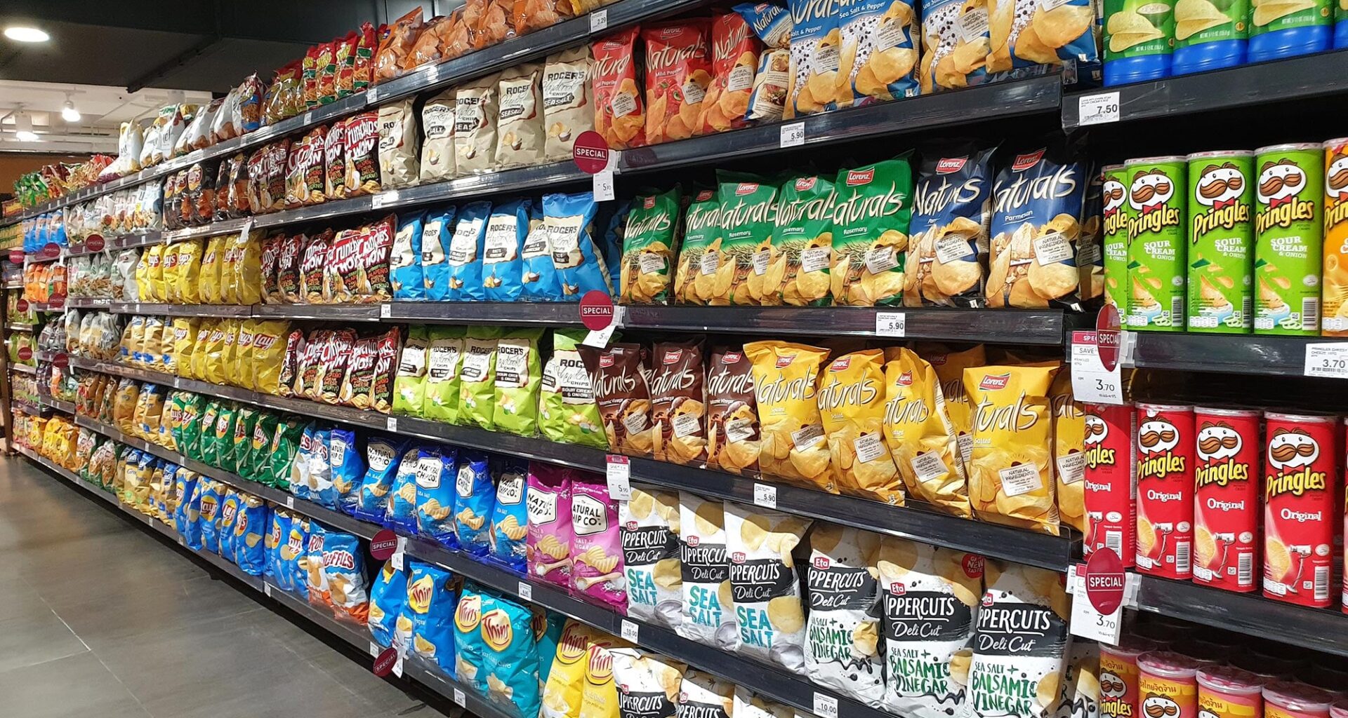 Chips Snacks Processed Junk Food Aisle