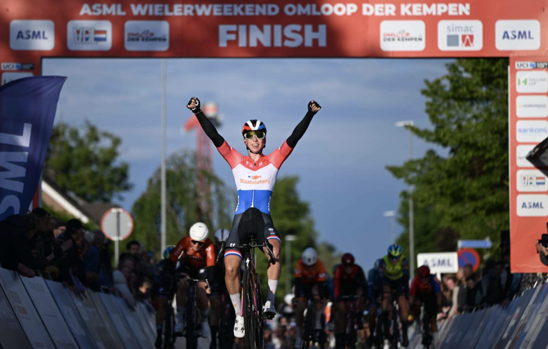 Dutch champion Lorena Wiebes won 2026 Simac Omloop der Kempen Ladies for her national team