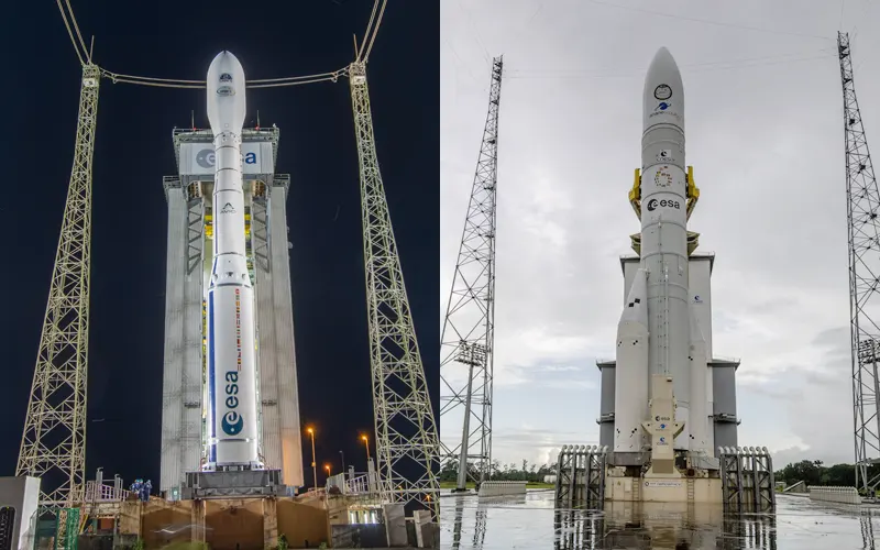 ESA is considering shifting the launch of its two Harmony satellites from Vega C to a two-booster Ariane 6 rocket.