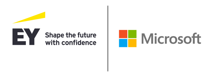 EY and Microsoft logo lockup