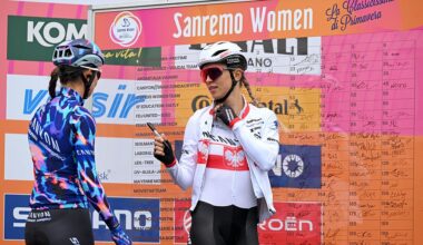 GENOVA, ITALY - MARCH 21: Kasia Niewiadoma of Poland and Team CANYON//SRAM zondacrypto prior to the 8th Milano-Sanremo Donne 2026, Women&amp;apos;s Elite a 156km one day race from Genova to Sanremo / #UCIWWT / on March 21, 2026 in Genova, Italy. (Photo by Tim de Waele/Getty Images)