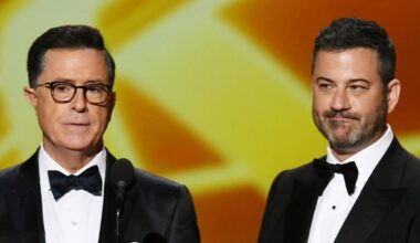 Late night TV hosts join forces in going dark on Stephen Colbert’s final night