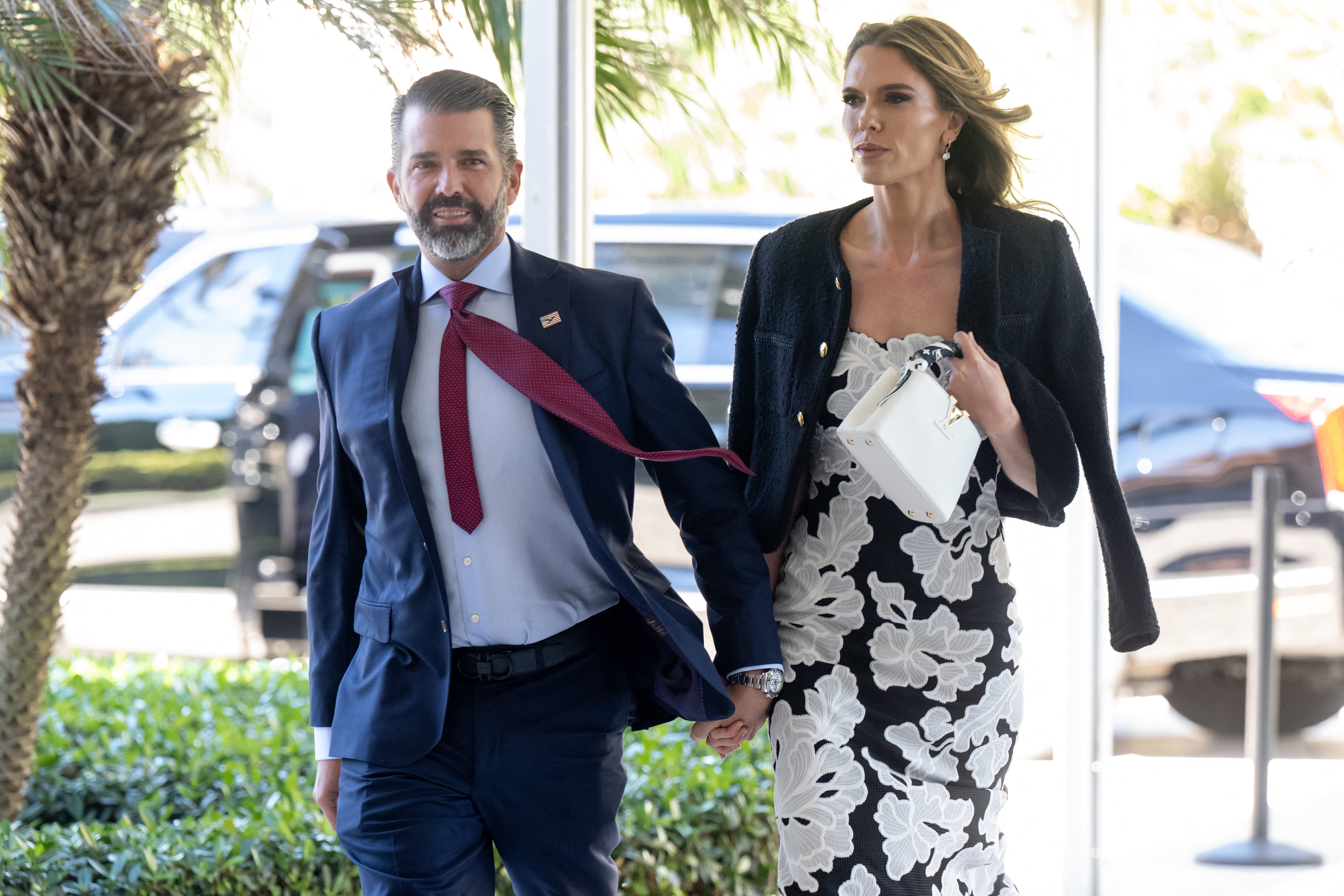 Ivanka Trump shared numerous photos from her brother's wedding — but none featured the happy couple. Pictured here, Donald Trump Jr. and Bettina Anderson at Mar-a-Lago