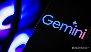 Google Gemini logo on smartphone stock photo (1)