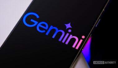 Google Gemini logo on smartphone stock photo (4)