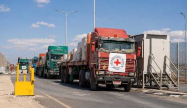 Hundreds of pallets of medical supplies enter Gaza for Red Cross field hospital