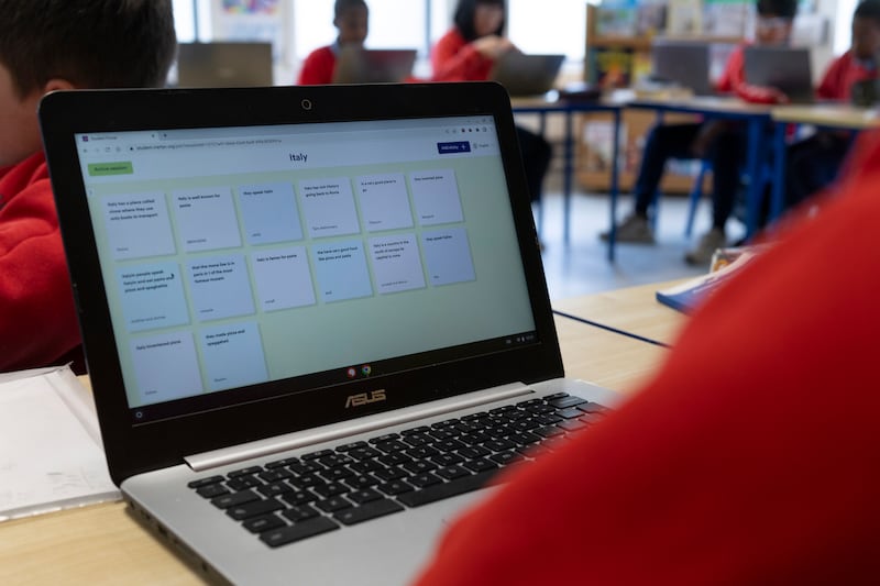 The Department of Education says decisions on using digital technology are a matter for the board of management. Photograph: Chris Maddaloni