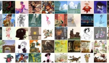 Lots of digital art on a portfolio site