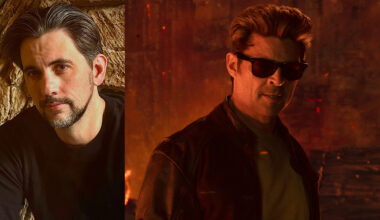 Jeremy Slater and Karl Urban as Johnny Cage in New Line Cinema’s Mortal Kombat II