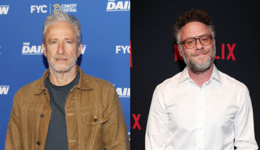 Jon Stewart and Seth Rogen